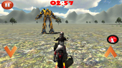 Robots Vs Bike War : Speed Battle Adventure Game screenshot 2