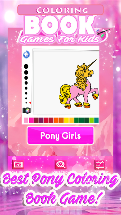 Unicorn Coloring pages adults for my little Pony screenshot 2
