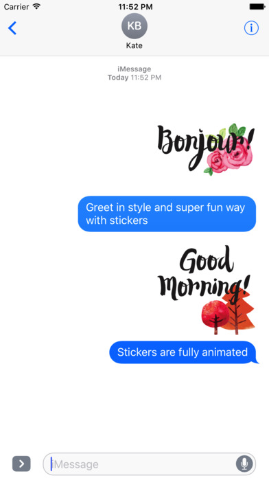 Animated Everyday Greetings Stickers screenshot 2