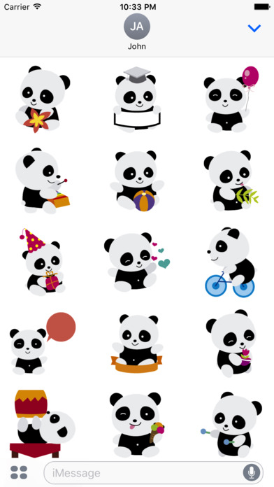 Panda Fun Sticker screenshot 3