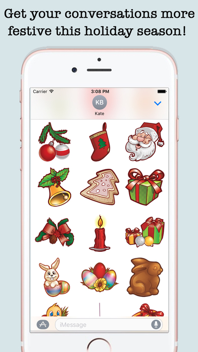 Animated Holidays Sticker Pack For iMessage screenshot 2