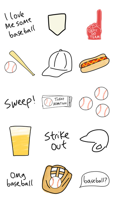 Baseball sticker, sport game stickers for iMessage screenshot 3