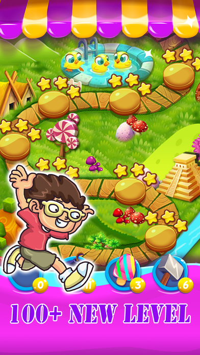 Candy gems with match 3 puzzle game screenshot 2