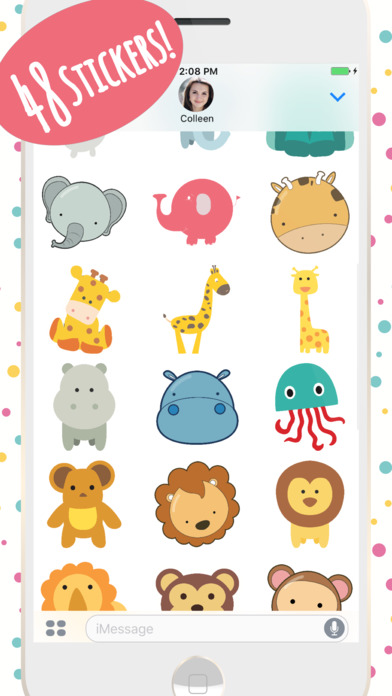 Super Cute Baby Animals Stickers screenshot 3