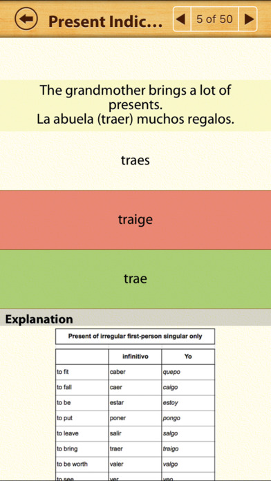 Spanish Grammar for English Speakers Lite screenshot 4