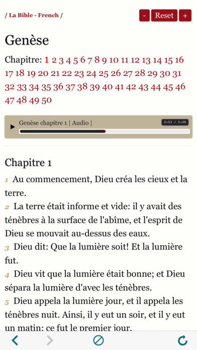 Audio Holy Bible in French - La Bible Louis Segond screenshot 2