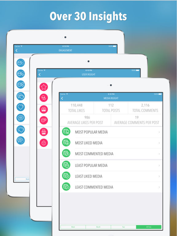 Screenshots of InsTrack for Instagram - The Most Powerful InstaFollow Tool for Tracking Instgram Followers, Unfollowers, Best Friends, Ghost Users Plus More for iPad