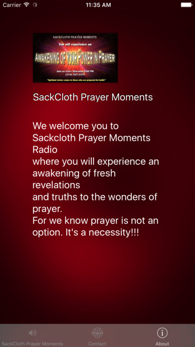Sackcloth Prayer Moments Radio screenshot 3