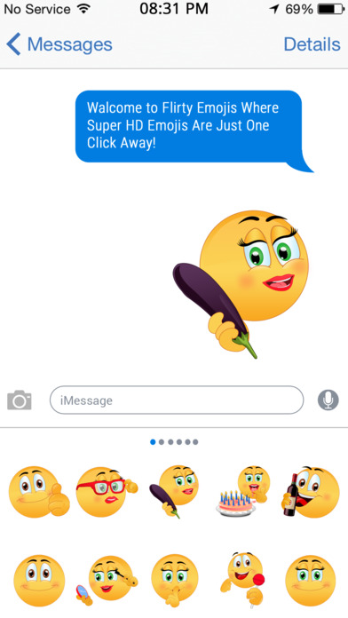 Flirty Emoji Stickers - Dirty Icons and Sexy Text screenshot 4