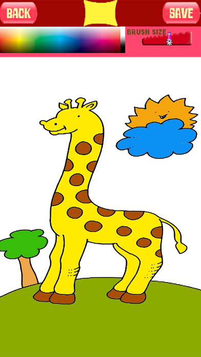 Giraffe Coloring Drawing Book Games Free screenshot 2