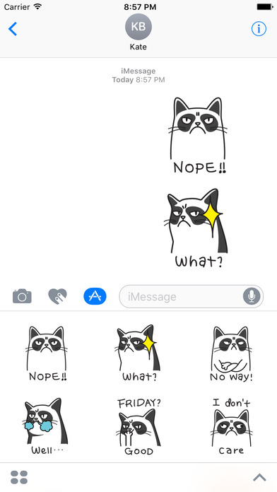 Grumpmoji 3 - grumpy cat emoji stickers screenshot 3