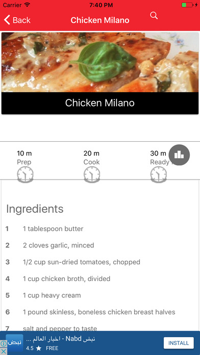 Food Chef Recipes - Nutrition info calories count screenshot 4