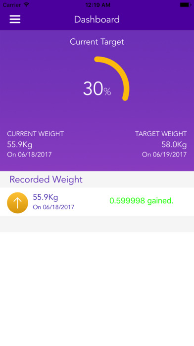 Weight Tracker App screenshot 2