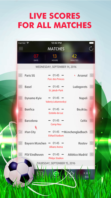 Live Scores for Champions screenshot 2