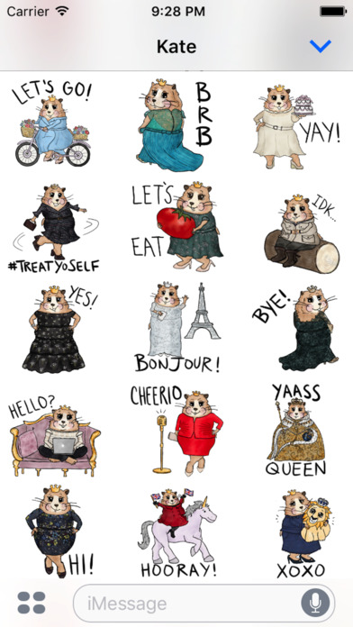 The Royal Hamster Emoji Sticker Pack screenshot 3