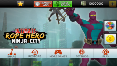 Ultimate Rope Hero Ninja City screenshot 2
