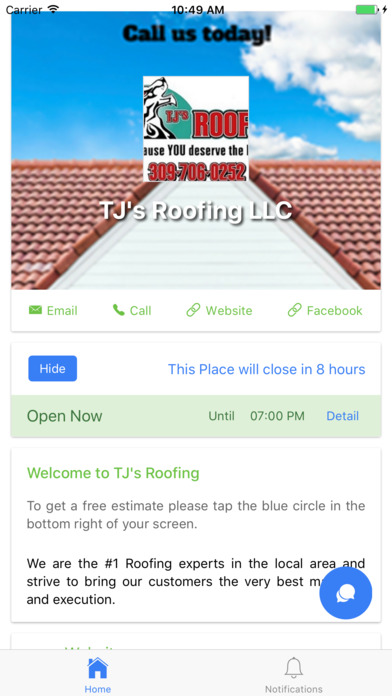 TJ's Roofing LLC screenshot 2