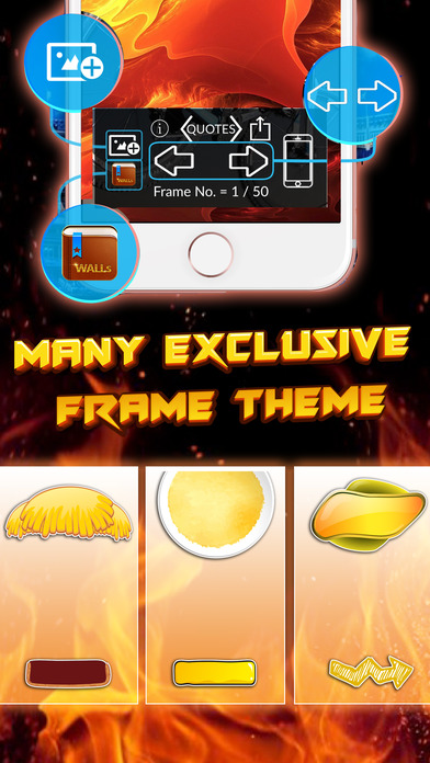 Frame Maker Fire & Flame Wallpaper Screen Pro screenshot 2