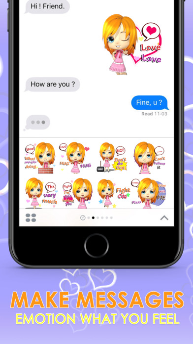 CrazyBell1 Eng Stickers for iMessage screenshot 2