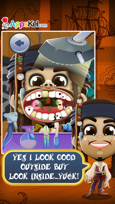 Captain Pirates Dentist – Tooth Game for Kids Pro screenshot 2