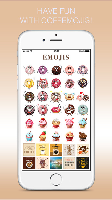 CoffeeMoji - Coffee, Donuts and Cupcakes screenshot 4