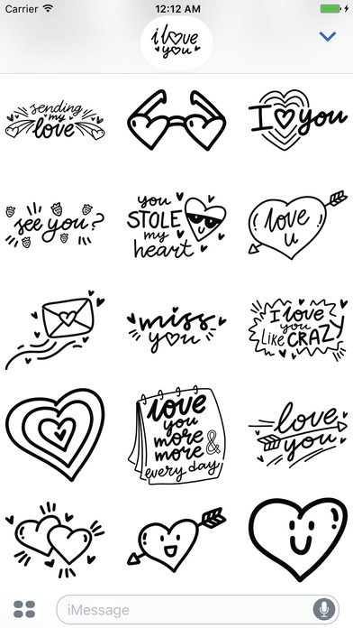 i love u! Stickers for iMessage screenshot 4