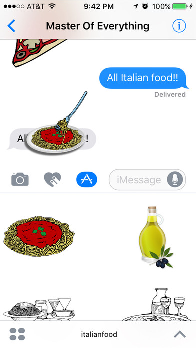 Italian Food Stickers : Give Pizza a Chance! screenshot 2