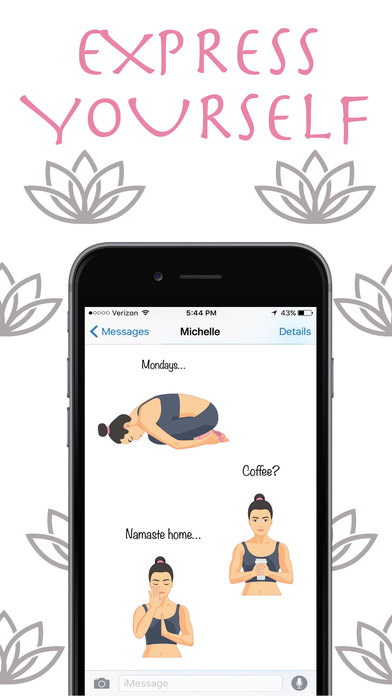 Zen Mojis - Yoga Emoji Keyboard and Stickers screenshot 3