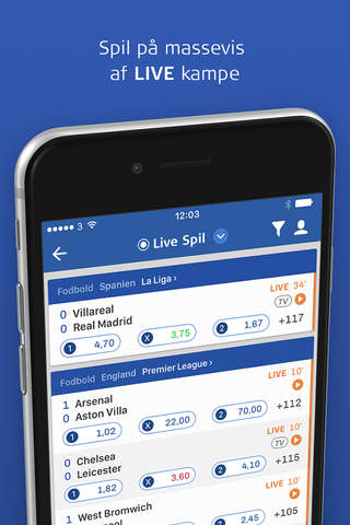 Oddset - betting på live sport screenshot 2