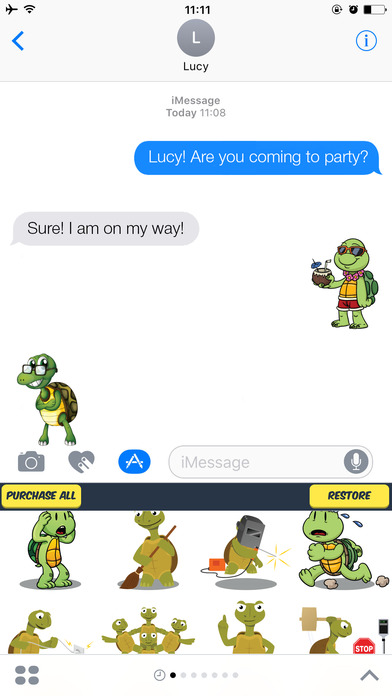 Cute Turtle Stickers - Turtle Emoji Pack screenshot 2