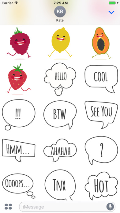 Happy Fruits Emojis screenshot 3