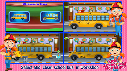 School Bus Wash And Repair - kids Game screenshot 2