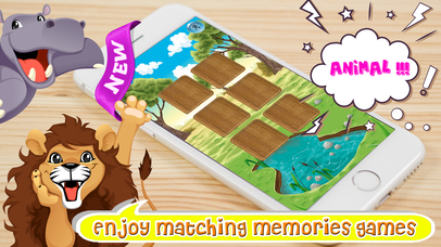 Animals Matching for Kids - Memories training Game screenshot 2