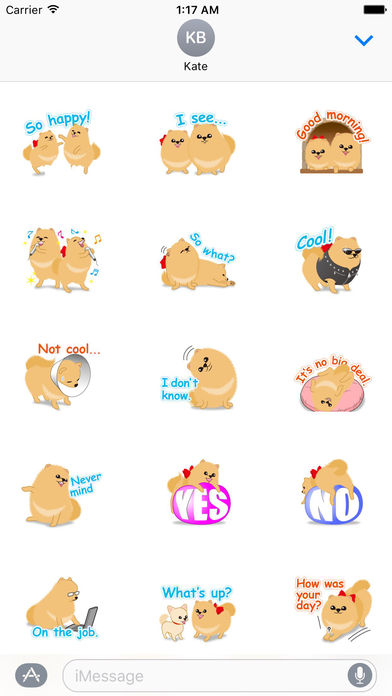 Pomeranian Dog - Mother And Daughter Stickers screenshot 2