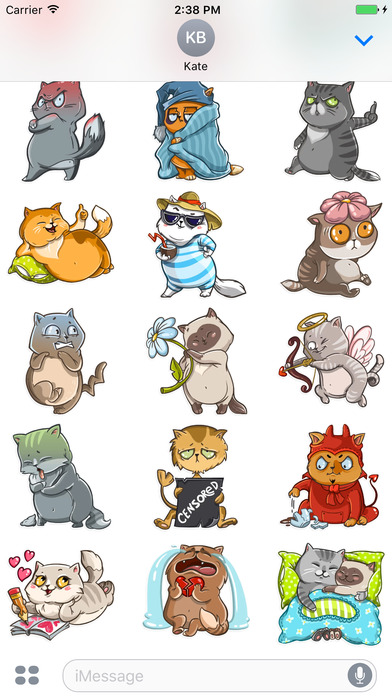 Cute Cats! Stickers screenshot 2