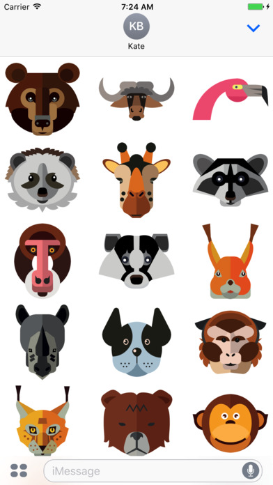 Animal Heads Stickers screenshot 2