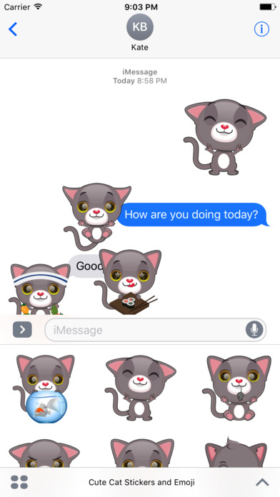 Cute Cat Stickers & Emoji screenshot 3