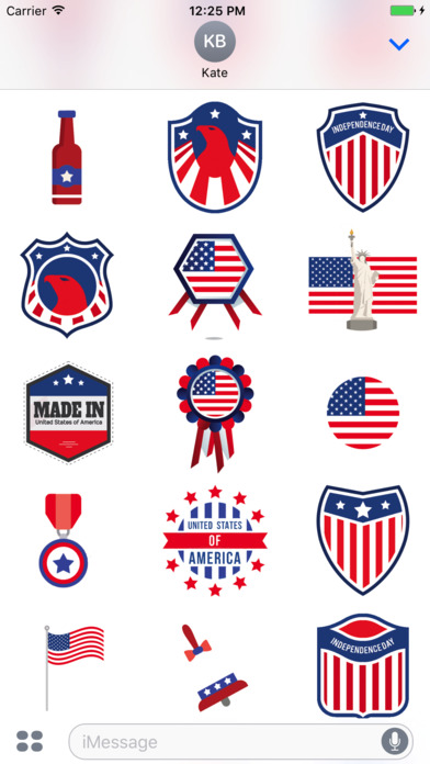USA Stickers 4th of July emoji screenshot 3