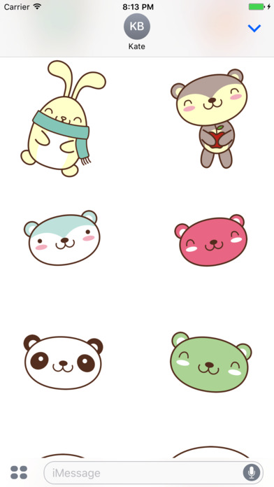 Cute Cartoon Animals Stickers screenshot 3