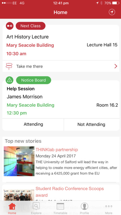 Salford Business School Location Based Service App screenshot 3