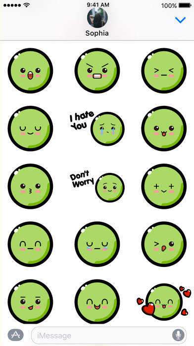 Paddy Pea - Stickers for iMessage screenshot 3
