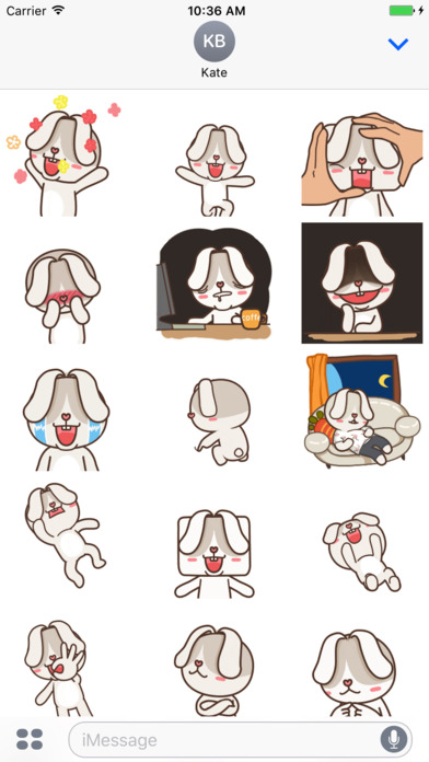Bunny Agile Animated Stickers screenshot 2