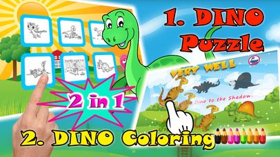 Drawings Coloring Page Puzzle Dinosaurs For Kids screenshot 2