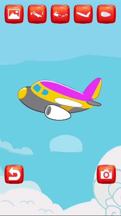 Design Airplane Cartoon Games For Children screenshot 2