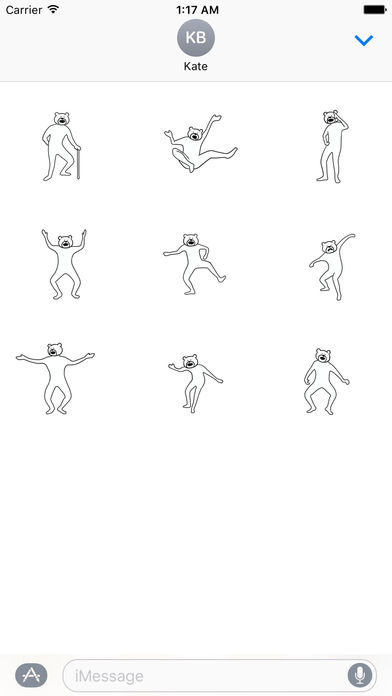 Animated Funny Bearman Dancing Sticker screenshot 2