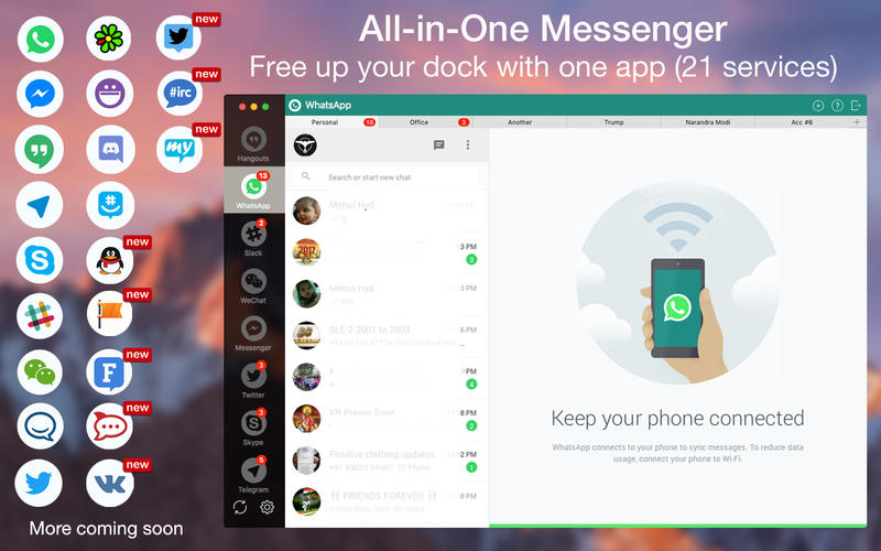 One Chat Pro 4.9.95 破解版 - Messenger的桌面专业版
