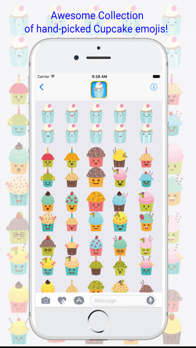 CupcakeMoji - Tasty Cupcake Emojis Keyboard screenshot 3