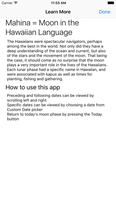 Mahina Hawaiian Moon Calendar screenshot 4