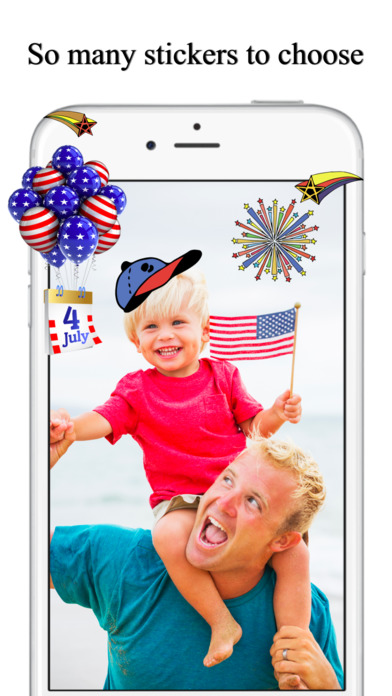 USA Independence Day - Stickers for Pictures! screenshot 2