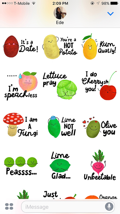 Punny Produce 2 Stickers screenshot 3